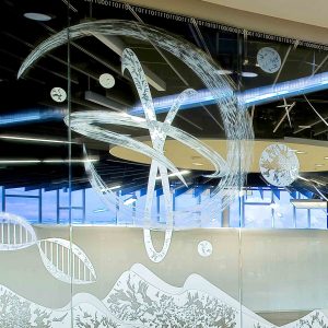 Commercial Art Glass In Act Science nancy Gong