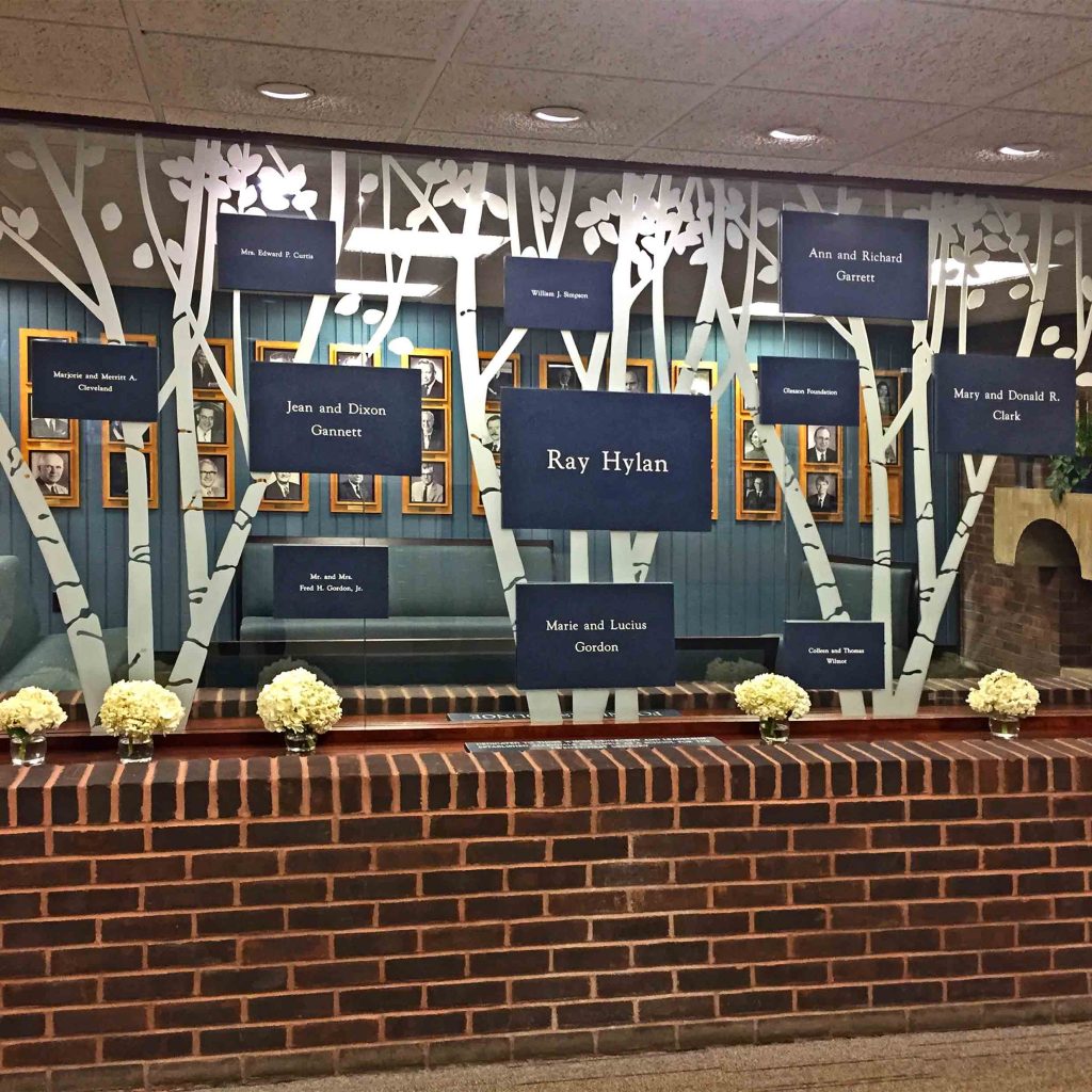 Donor Recognition Wall Allendale Nancy Gong