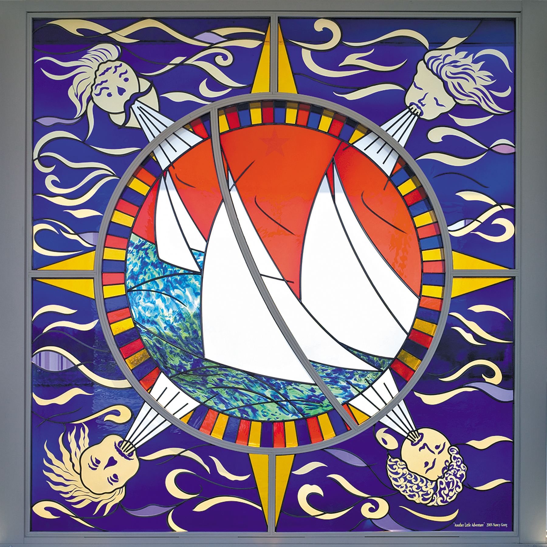 Public Art Glass Another Little Adventure Detail Nancy Gong