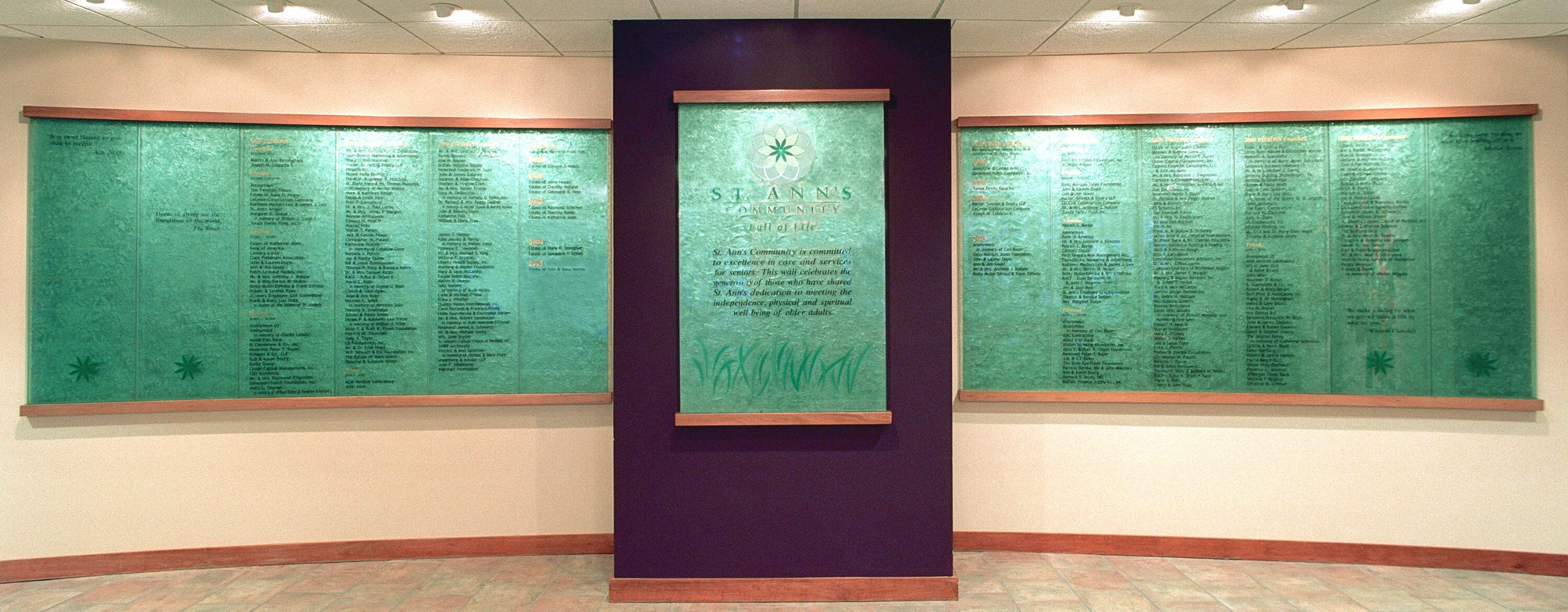 Nancy Gong Donor Recognition Wall